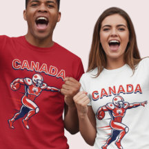 Team Canada Football Dynamic Patriotic Athlete Art
