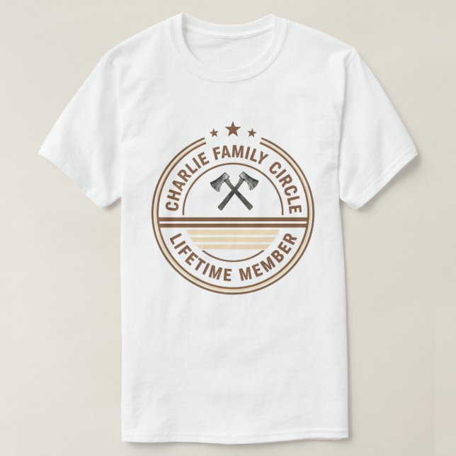Camiseta Team Charlie Lifetime Member Funny Name Charlie (Frente do Design)