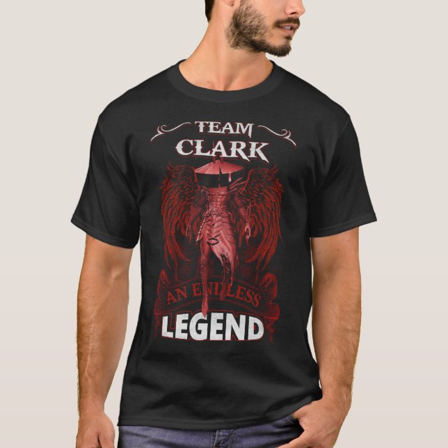 Camiseta Team CLARK - Uma LEGENDA Sem Fim (Frente)