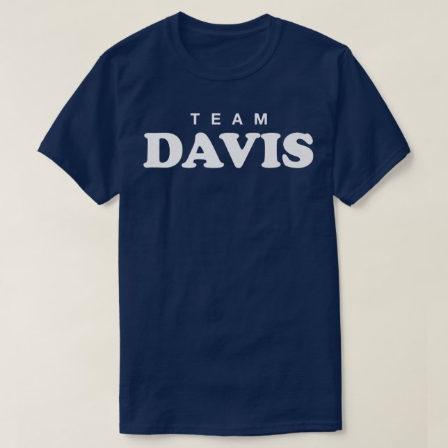 Camiseta Team Davis Personalized Surname Bride Groom Family (Frente do Design)
