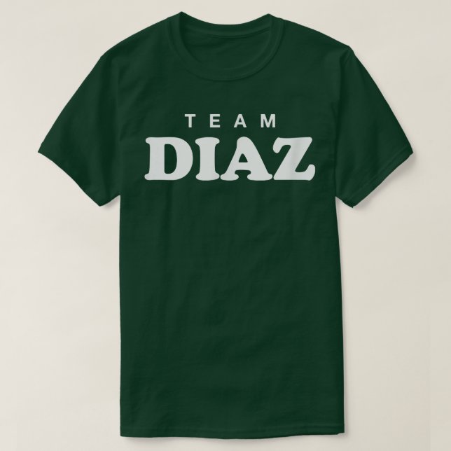Camiseta Team Diaz Personalized Surname Bride Groom Family  (Frente do Design)