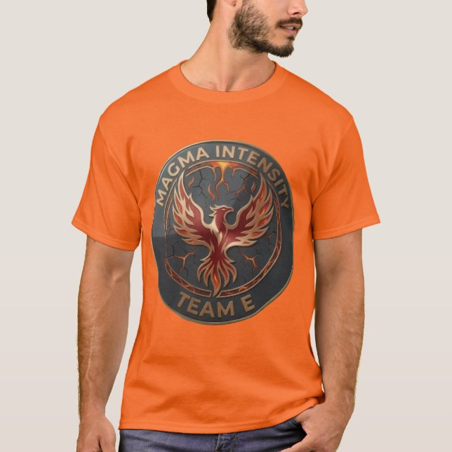 Camiseta Team E – MAGMA INTENSITY Emblem | Fiery Power  (Frente)