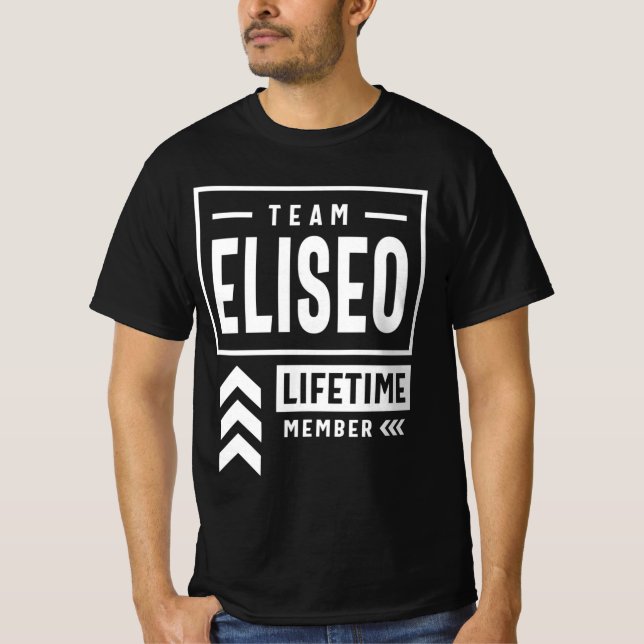 Camiseta Team Eliseo Lifetime Member Personalized Name (Frente)