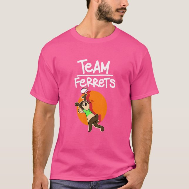 Camiseta Team Ferret Animal Sports Cute Sporty Ferr (Frente)