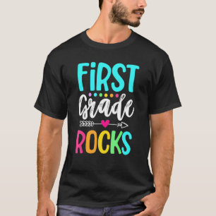 Camiseta Team First Grade Hello 1st Grade Rocks Back To Sch