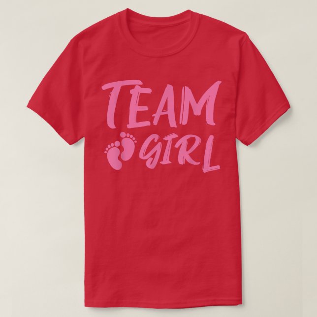 Camiseta Team Girl  Gender Reveal Baby Shower  (Frente do Design)