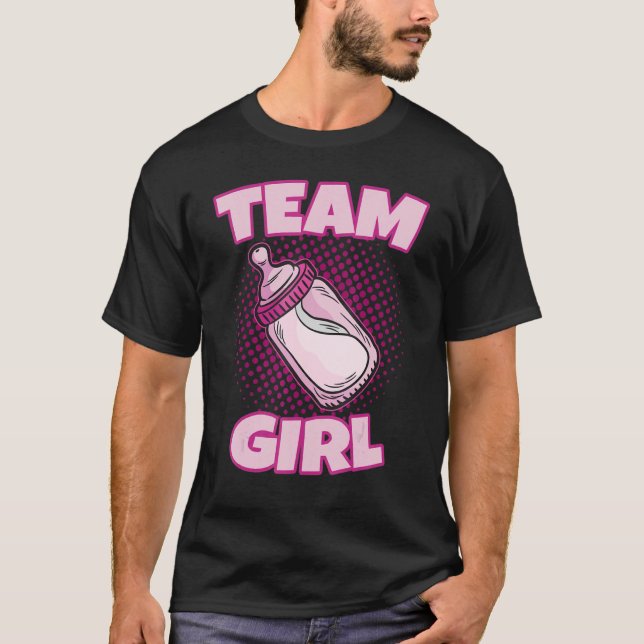 Camiseta Team Girl Gender Reveal Party Team Pink Baby Annou (Frente)