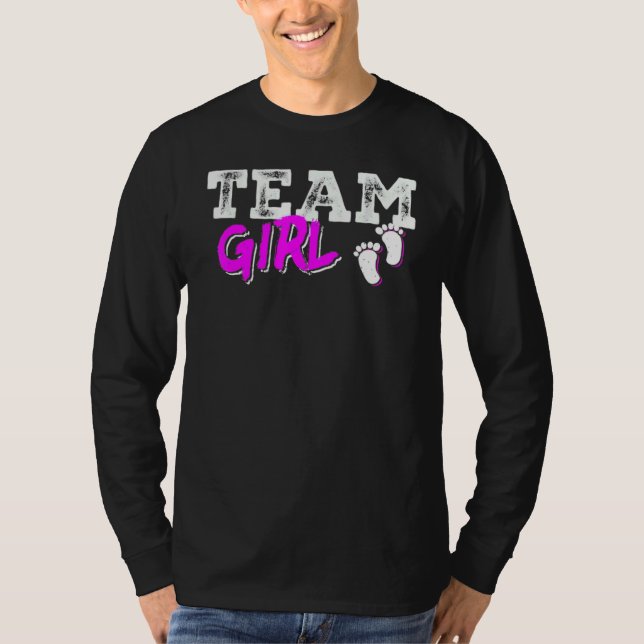 Camiseta Team Girl Gender Reveal Party Team Pink Baby Annou (Frente)