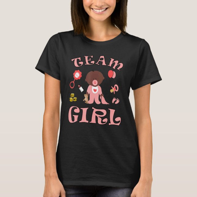 Camiseta Team Girl Gender Reveal Party Team Pink Baby Annou (Frente)