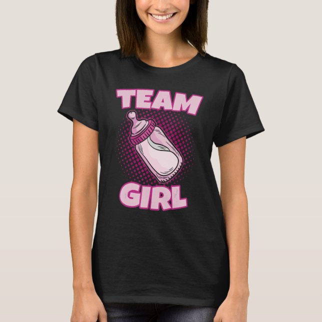 Camiseta Team Girl Gender Reveal Party Team Pink Baby Annou (Frente)