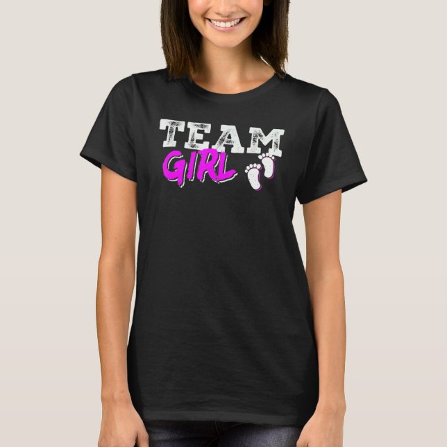 Camiseta Team Girl Gender Reveal Party Team Pink Baby Annou (Frente)