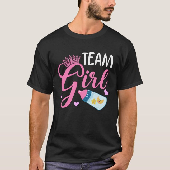 Camiseta Team Girl Gender Reveal Party Team Pink Baby Annou (Frente)
