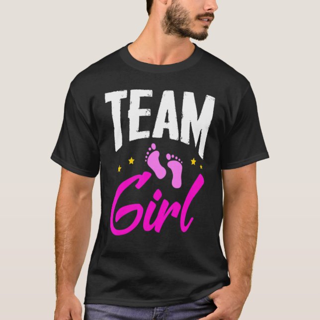 Camiseta Team Girl Gender Reveal Party Team Pink Baby Annou (Frente)