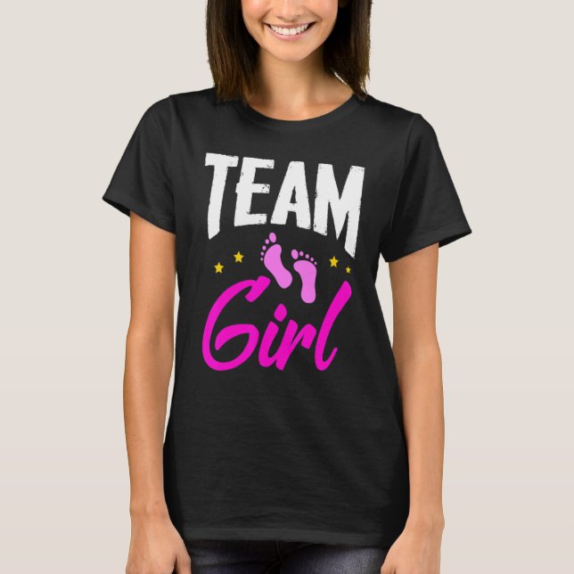 Camiseta Team Girl Gender Reveal Party Team Pink Baby Annou (Frente)