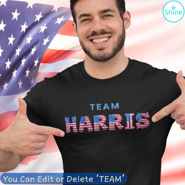 Camiseta TEAM HARRIS Kamala Harris Balão de Sinalizador dos (Criador carregado)