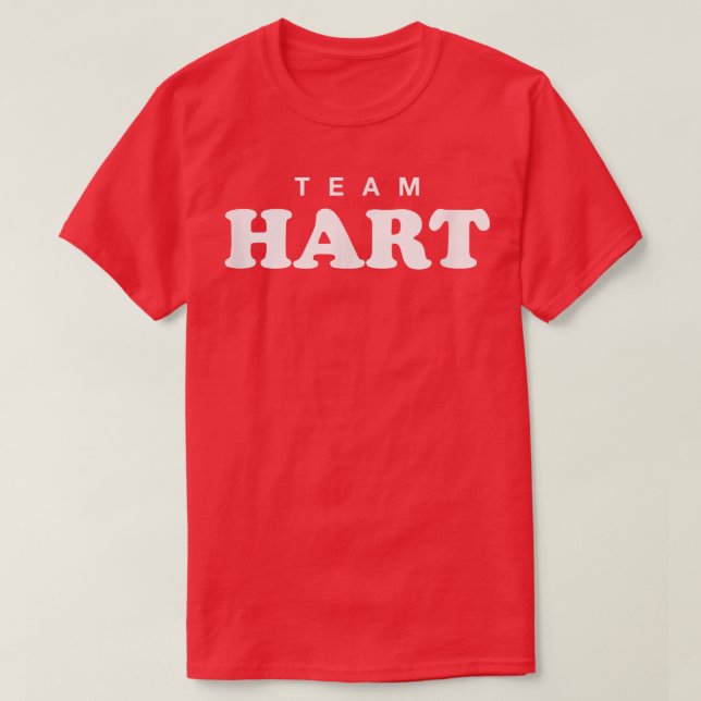 Camiseta Team Hart Personalized Surname Bride Groom Family  (Frente do Design)