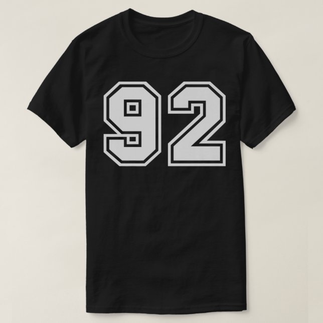 Camiseta Team Jersey Number 92 Sports Gift Premium (Frente do Design)