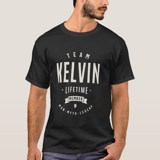 Camiseta Team Kelvin Lifetime Membro Funny Name Kelvin (Frente)