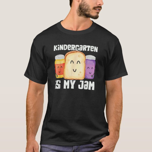 Camiseta Team Kindergarten Is My Jam Teacher Student Cute (Frente)