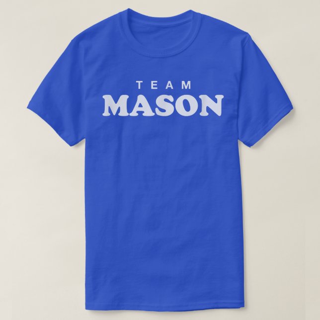 Camiseta Team Mason Personalized Surname Bride Groom Family (Frente do Design)