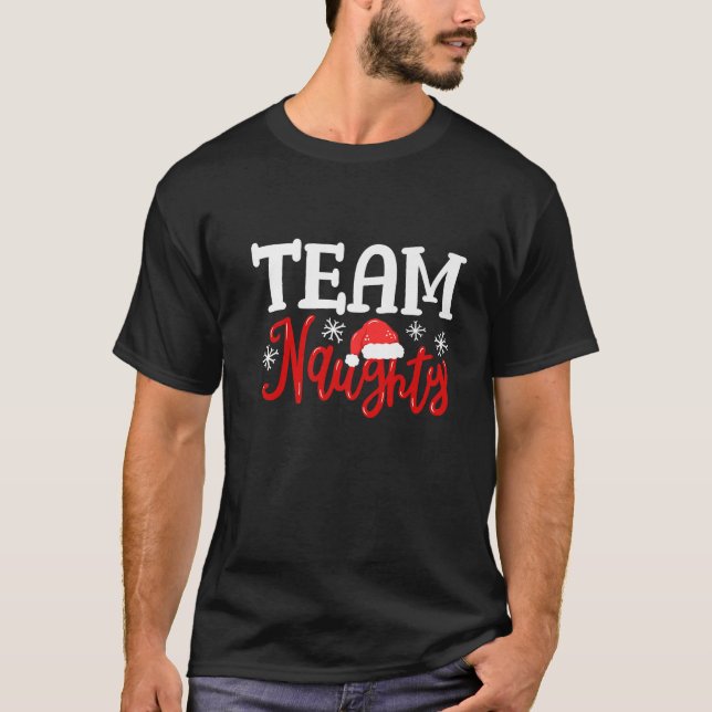 Camiseta Team Naughty Funny Couple Matching Outfit Team Nic (Frente)