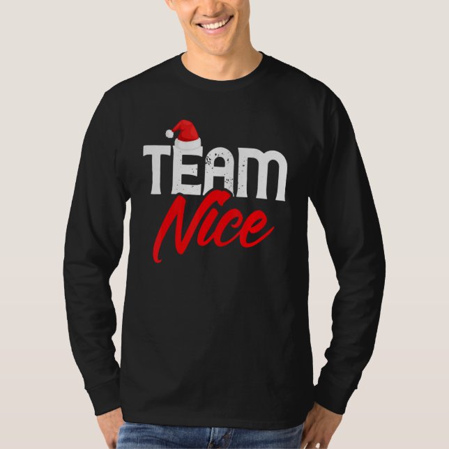 Camiseta Team Nice   Couple Matching Outfit Team Naughty (Frente)
