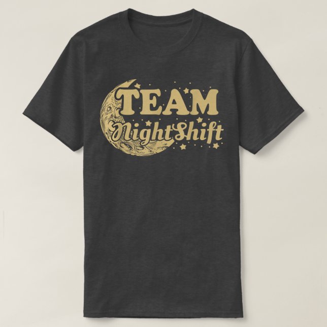 Camiseta Team Night Shift, Nurse  (Frente do Design)