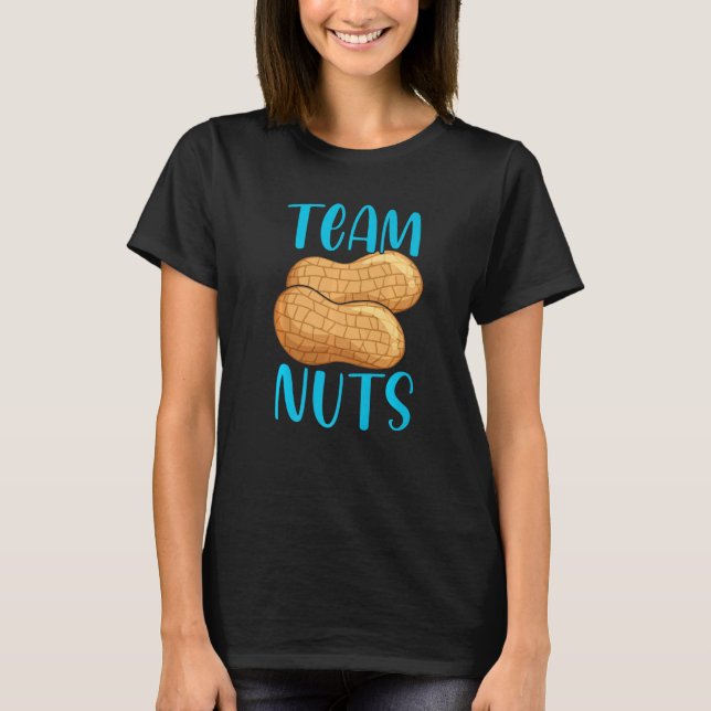 Camiseta Team Nuts Gender Reveal Party Baby Announcement Te (Frente)