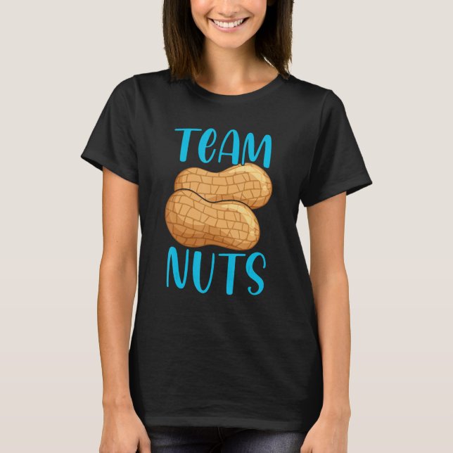 Camiseta Team Nuts Gender Reveal Party Baby Announcement Te (Frente)