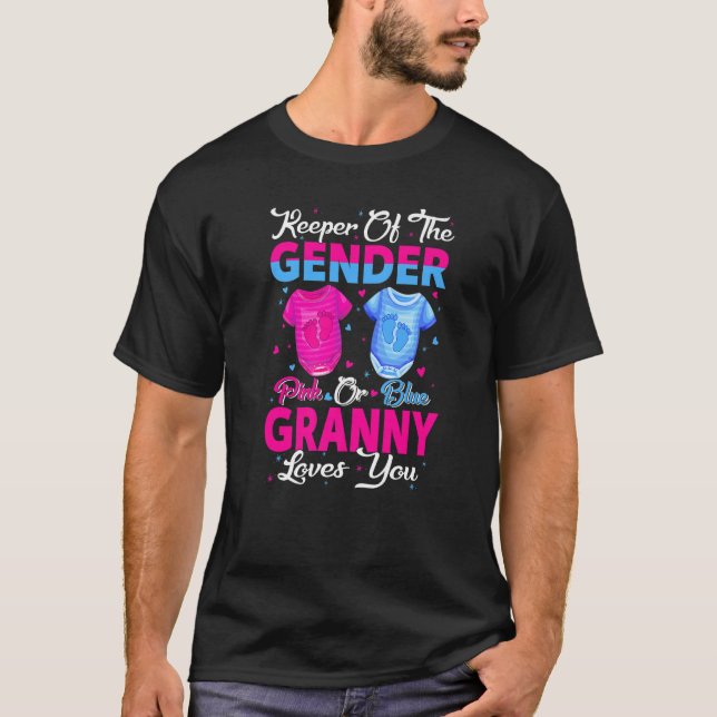 Camiseta Team Pink Or Blue Keeper Of The Gender Granny Love (Frente)