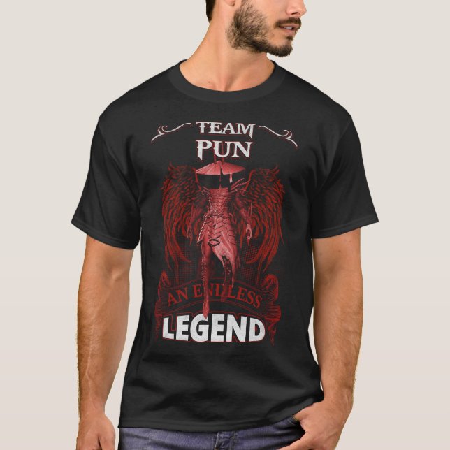 Camiseta Team PUN - Uma LEGENDA Sem Fim (Frente)