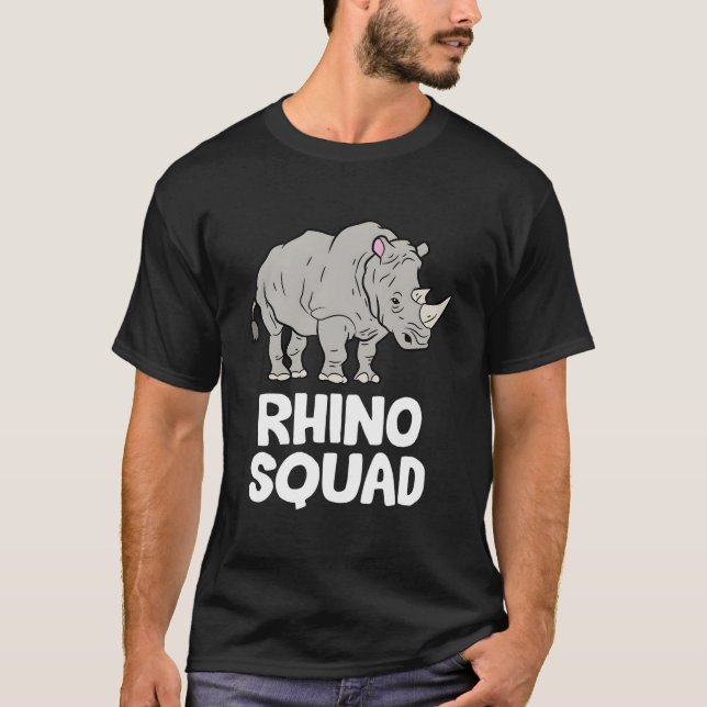 Camiseta Team Rhino Rhino Squad Love Rhinoceros (Frente)