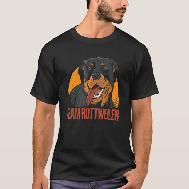 Camiseta Team Rottweiler  Dog Owner  Rottie   (Frente)