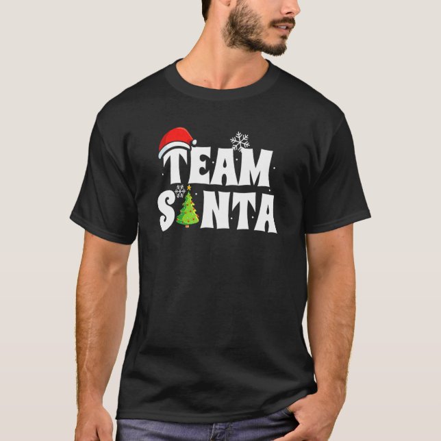 Camiseta Team Santa Family Group Matching Christmas Pajama  (Frente)