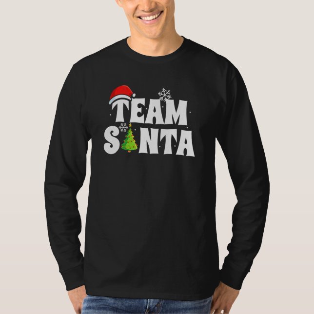 Camiseta Team Santa Family Group Matching Christmas Pajama  (Frente)