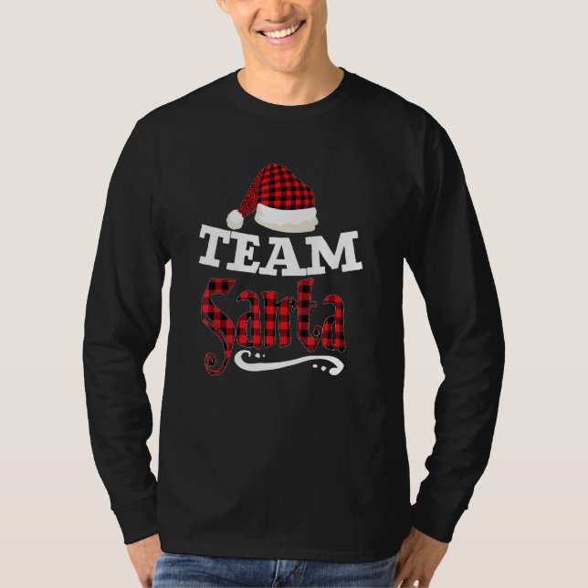 Camiseta Team Santa Family Group Matching Christmas Pajama  (Frente)