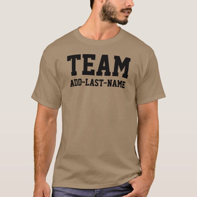 Camiseta TEAM (Sobrenome) Personalizá-lo (Frente)