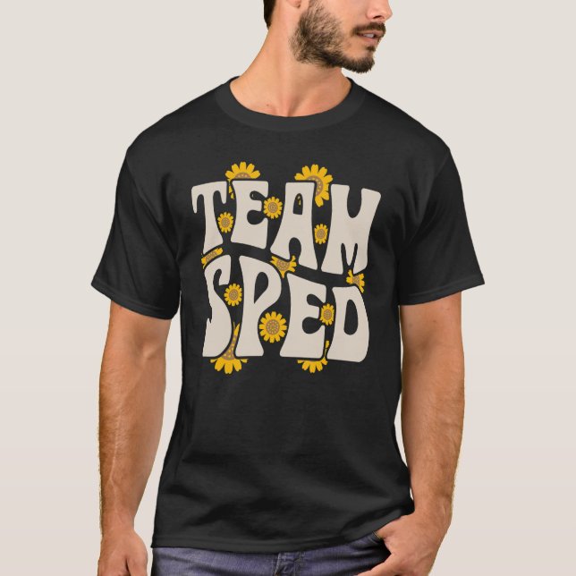 Camiseta Team SPED Teacher Special Education Sunflower Retr (Frente)