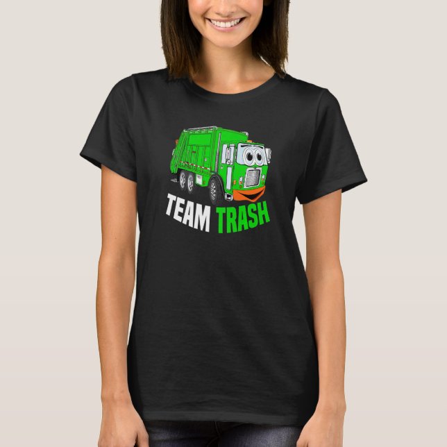 Camiseta Team Trash Garbage Truck Recycling Garbage Day Tra (Frente)