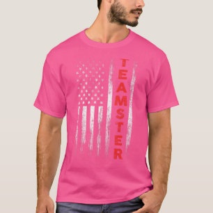 Camiseta Teamster American Flag Patriotic Truck Driver Us T