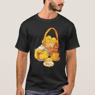 Camiseta Teapot Teacup Lemon Basket Hora do Chá