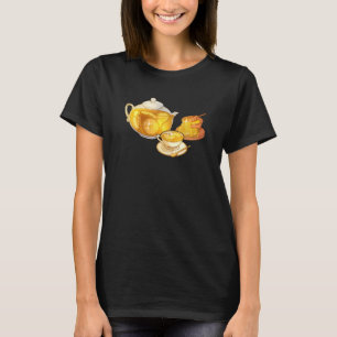 Camiseta Teapot Teacup Lemon Honey Tea Time