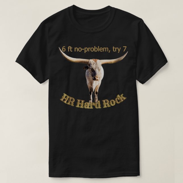 Camiseta Teas longhorn bult com chifres de 7 pés (Frente do Design)