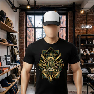 Camiseta Teatro Apollo Harlem Art Deco Ouro Música NYC