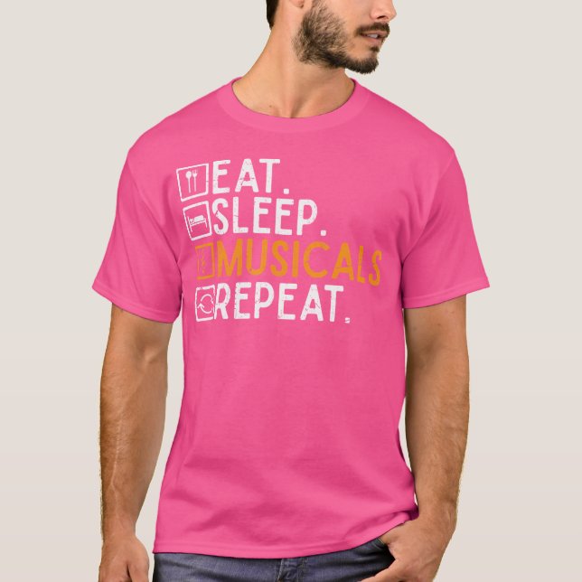Camiseta Teatro Broadway Presente Coma Musicais Do Sono Rep (Frente)
