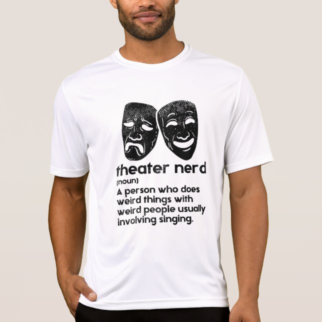 Camiseta Teatro - Definição de Nerd de Teatro (Frente)