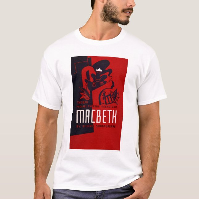 Camiseta Teatro do negro de Macbeth WPA 1937 (Frente)