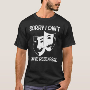 Camiseta Teatro legal para Homens Drama Ator Comedy Trag
