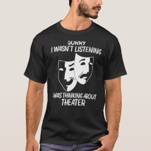 Camiseta Teatro legal para Homens Drama Ator Comedy Trag
