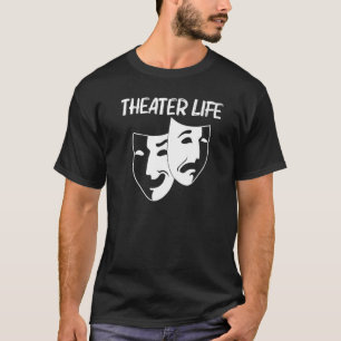 Camiseta Teatro legal para Homens Drama Ator Comedy Trag